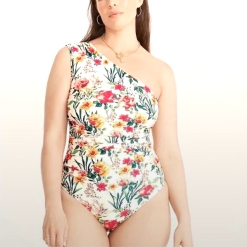 J.CREW FLORAL ONE SHOULDER SWIM SUIT (261)